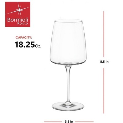 Clear Star Glass Red Wine Glass Set with Thin Rim, 18.5 oz