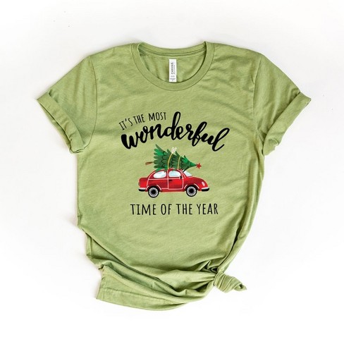 Simply Sage Market Women's It's The Most Wonderful Time Car Short Sleeve Graphic Tee - image 1 of 4