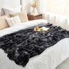 Cozy Bliss Faux Fur Plush Decorative Blanket, Cozy Warm Striped Throw Blanket - 3 of 4