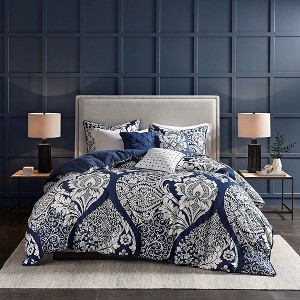 NicBex 6 Pcs Transitional Comforter Set Cozy Cotton Bedding Set, Cotton Printed Duvet Cover Set, 1 Duvet Cover, Shams, Pillows, Machine Washable - 1 of 4
