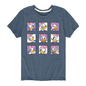 Girls' - Disney - Daisy Emotions Grid Short Sleeve Graphic T-Shirt - 1 of 4
