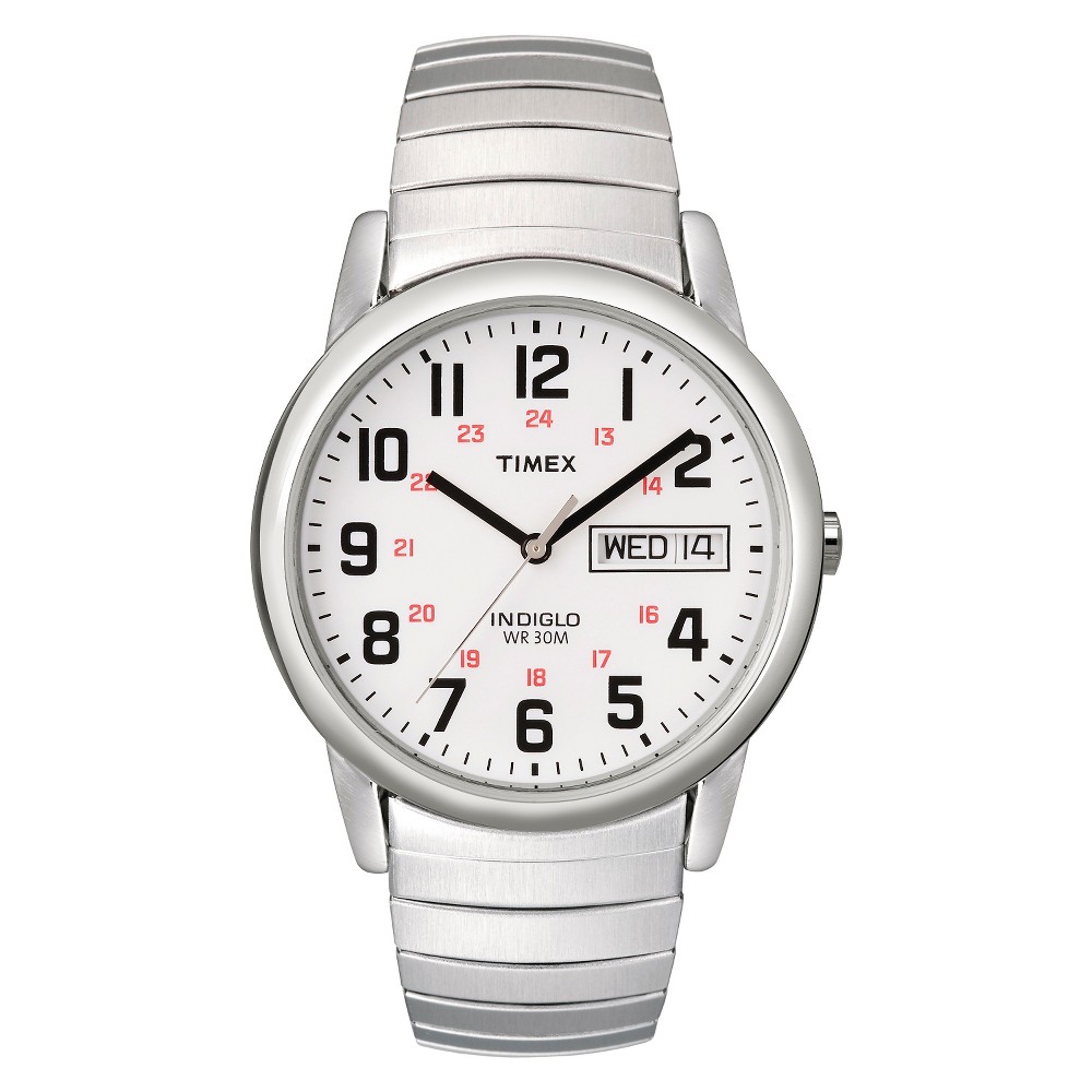UPC 048148204614 product image for Men's Timex Easy Reader Expansion Band Watch - Light Silver T204619J | upcitemdb.com