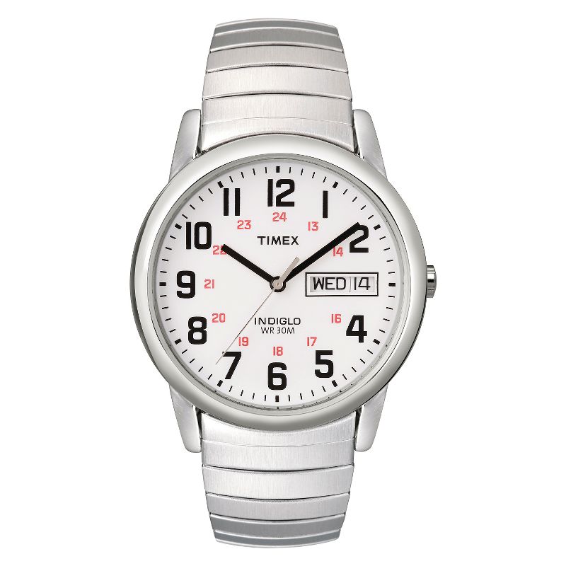 Men&#39;s Timex Easy Reader Expansion Band Watch - Light Silver T204619J, 1 of 4