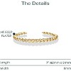 14K Gold Plated Twisted Chunky Bangle Bracelet Lightweight Everyday Jewelry(7'') - 2 of 4