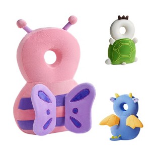 BabyBond Toddle Baby Head Protection Cushion Backpack Wear, Pink Butterfly - 1 of 4