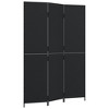 vidaXL Room Divider 3 Panels Black Poly Rattan - 2 of 4