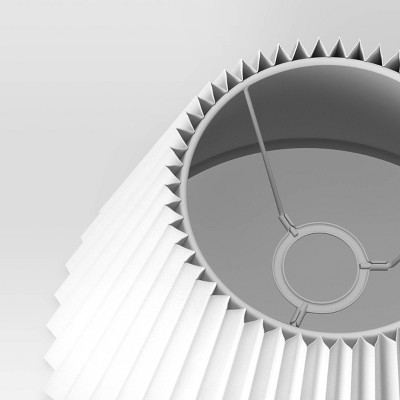 Small Pleated Lamp Shade White - Threshold™: Empire Shape, Cotton/Nylon, 7" H, 6 of 10