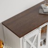 Coffee Bar Cabinet, Sideboard Buffet Storage Cabinet with Storage Farmhouse Wine Bar Cabinet with Wine Glass Rack - 2 of 2
