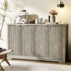 Fluted Buffet Sideboard Cabinet with Storage, 2/4 Doors & Adjustable Shelf,Handle,Spacious Tabletop,Modern Wood Coffee Bar Console Table - 2 of 4