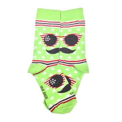 Mustache and Sunglasses Socks (Tween Sizes, Small) from the Sock Panda