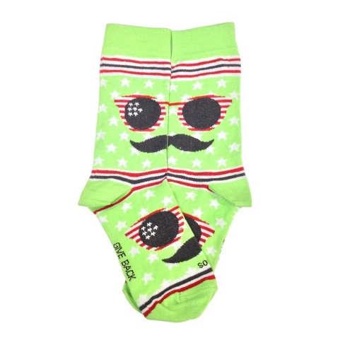 Mustache and Sunglasses Socks (Tween Sizes, Small) from the Sock Panda - image 1 of 4