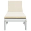 vidaXL Sun Lounger with Cushion White 73.2"x23.6"x11.4" PP - 4 of 4