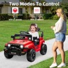 12V Ride on Truck Car with Parent Remote Control, 4-Wheel  Electric Vehicle Toy with Lights & Spring Suspension & Safety Belts,Ride on Car for Age 3+ - 4 of 4