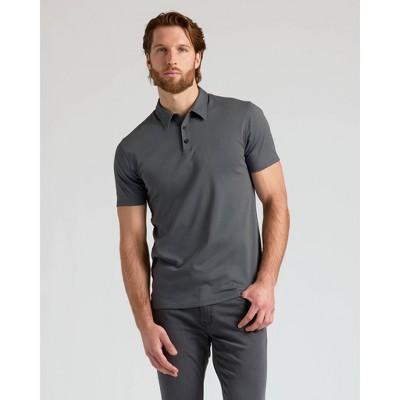 True Classic Men's Short Sleeve Collar Neck Polo Pima Shirt