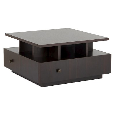 Campfield Modern Tiered Design Coffee Table Espresso - HOMES: Inside + Out