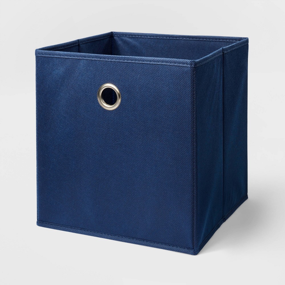 Photos - Clothes Drawer Organiser 11" Fabric Cube Storage Bin Navy Blue - Room Essentials™: Collapsible, Pol