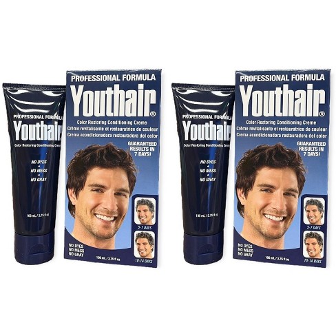 Youthair Color Restoring Conditioning Creme - PACK OF 2 - (Professional Formula) Youth Hair Cream No Dyes No Mess No Gray Hair (3.75 oz) - image 1 of 4