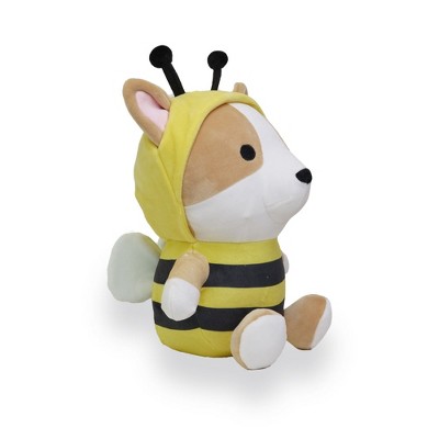 Avocatt Corgi Bee Plush Toy 10 Inches Bumble Bee Plushie Stuffed Animal Hug and Cuddle with Squishy Soft Fabric and Stuffing