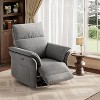 Power Recliner Chair with USB, Chenille Swivel Rocker Glider, Double-Layer Armrests, High Back, 350lb Capacity, for Living Room & Nursery - 2 of 4