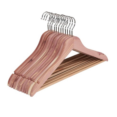 Wooden Hangers 30 Pack - Natural Wood Durable Heavy Duty Coat Hangers -  Premium Solid Clothes Hangers with Chrome Swivel Hook- Homeitusa
