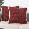 Unique Bargains Home Office Restaurant Double-Sided Plaid Decorative Pillow Covers 2 Packs - image 2 of 4