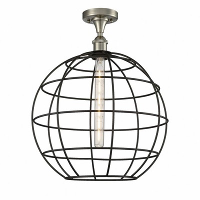 Lake Placid - 1 Light Semi-Flush Mount In Industrial Style-19.25 Inches Tall and 16 Inches Wide