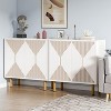 Hommoo Modern Sideboard Buffet, 59" Wood Storage Cabinet with Doors - 3 of 4