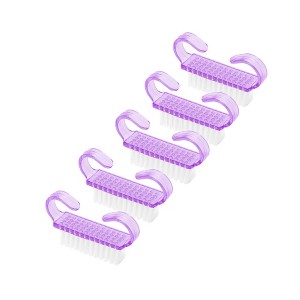 Unique Bargains Durable Horn Nail Cleaning Brush for Cleaning Fingernails Small 5Pcs - 1 of 4