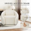 COLAMY Single Upholstered Swivel Sofa , 360°Swivel Accent Chair with Lumbar Pillow for Living Room, Bedroom, Beige - 4 of 4