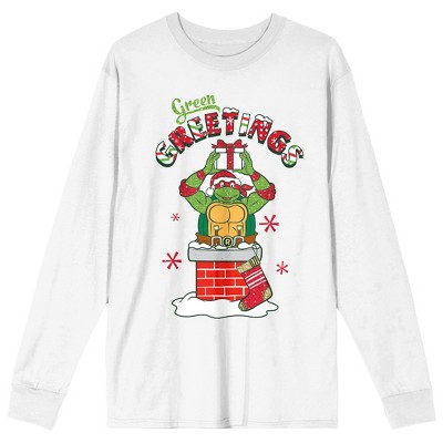 Teenage Mutant Ninja Turtles TMNT Holiday From Our Sewer to Yours Women's  Green Heather Crew Neck Short Sleeve Tee-Small