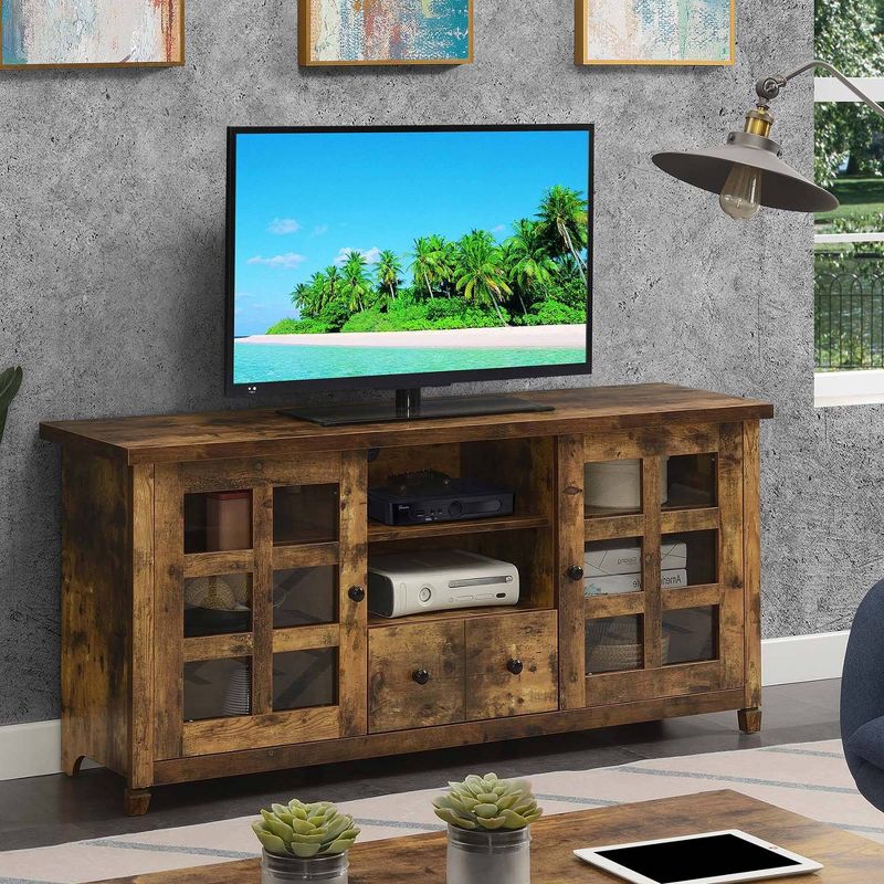 Newport Park Lane Single Drawer with Storage Cabinets and Shelves TV Stand for TVs up to 65&#34; Barnwood - Breighton Home, 2 of 8