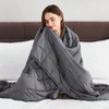 15lbs Weighted Blanket, 48x72, Grey, for 140 - 150lbs, Cooling Heating, Premium Glass Beads - 4 of 4