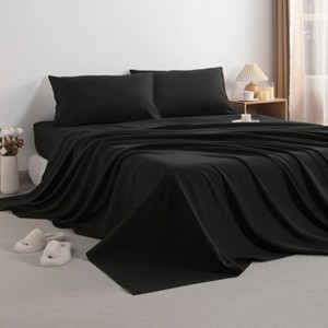 3/4 Pieces Brushed Microfiber Bed Sheet Set, 1800 Super Soft and Cozy Sheet Set - NTBAY - 1 of 4