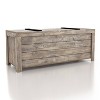 24/7 Shop At Home Mayhearn Farmhouse Storage Bench Weathered Oak: Slide Top, Wood Composite - 2 of 4