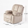 42.5" Wide Manual Recliner Armchair with Plush Fabric & Dual Cup Holders, Contemporary Lounge Chair for Living Room-3irtyhousy - 4 of 4