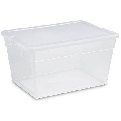 Sterilite 56 Quart Clear Plastic Storage Container Box w/ Latching Lid (8 Pack)