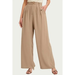 Women's PLEATED WIDE-LEG PANTS - BluIvy - 1 of 3