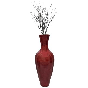 Uniquewise Tall Floor Vase, 37 Inch Bamboo Vase, Modern Vase for Dining, Living Room, Entryway, Large Flower Holder, Classic Floor Vase for Home Decor - 1 of 4