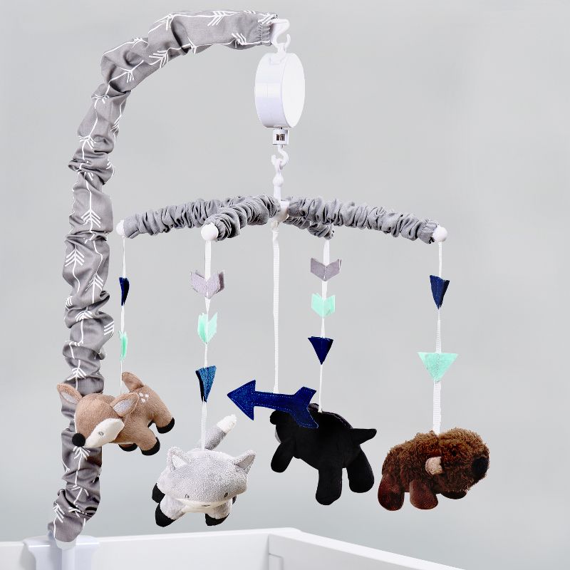 The Peanutshell Woodland Trail Musical Baby Crib Mobile, Forest Animal Theme, 5 of 7