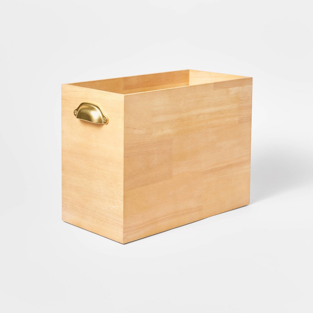 Photos - File Folder / Lever Arch File Wooden File Box and Storage Bin - Threshold™