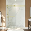 MAYEERTY Frameless Flat-Tube Double Sliding Shower Door - 8mm Easy-Clean Tempered Glass, Stainless Steel Hardware - 2 of 4