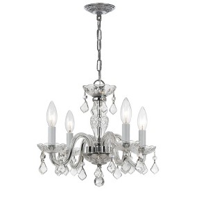 Crystorama Lighting Traditional Crystal 4 - Light Chandelier in  Polished Chrome - 1 of 4