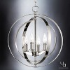 Urban Ambiance Luxury Luxe Industrial Chandelier,  18-3/8"H x 16"W,  Polished Nickel Finish, UHP2322 - 3 of 4