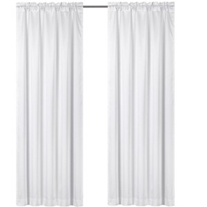 Kate Aurora Basic Faux Silk Rod Pocket Shimmery Sheer Single Window Curtain Panel - 1 of 4