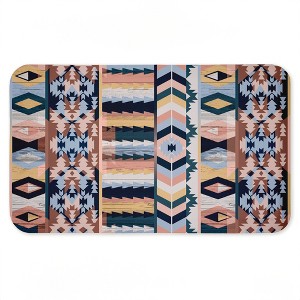 Stupell Industries Blue Boho Geometric Printed Anti-Fatigue Floor Mat, design by Jennifer Ellory - 1 of 4