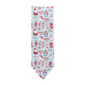 Jacob Alexander Men's Merry Christmas Santa Claus and Friends Regular Length Neck Tie - 1 of 4