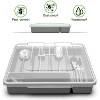 LunaLulinlk Plastic Silverware Tray for Drawer Organizer, 5 Compartments Flatware Organizer with Lid Tableware Storage Cutlery Utensil Holder - 4 of 4