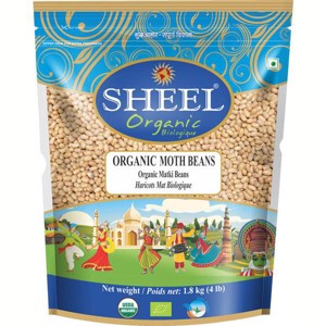 Organic Moth Beans / Matki Beans - 64 oz (4Lb) 1.8 kg - Sheel Brand - USDA Certified Organic Product - 1 of 2