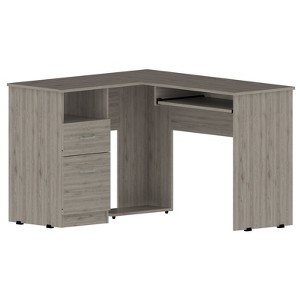 NicBex 47.2 Inch L-Shaped Computer Home Office Desk with 2 Drawers and Open Shelves - 1 of 4