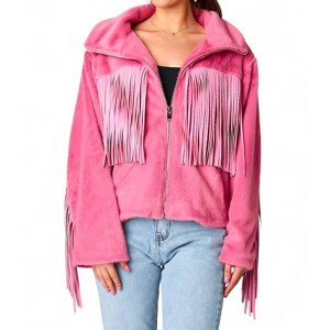 Women's Skylar Fringe Faux Fur Jacket - BUDDYLOVE - 1 of 4